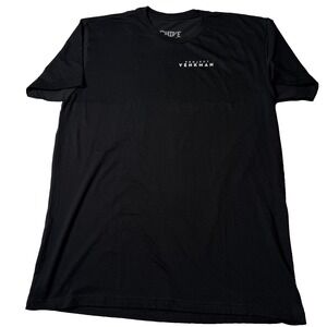 Chive Project Venkman Shirt‎ Mens XL Black Graphic Tee Polyester Cotton Blend
